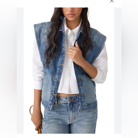 ba&sh Jackets & Blazers - Ba&sh Indigo Denim Vest